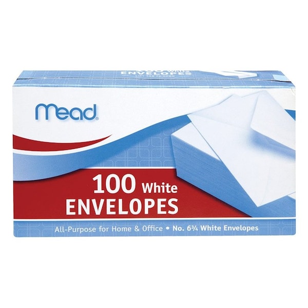 Mead Mead 3.63 in. W X 6.75 in. L A6 White Envelopes 100 pk 75100 - main